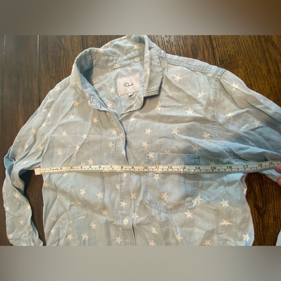 Rails Star Long Sleeve Denim Shirt Size Small B14 - Picture 5 of 5